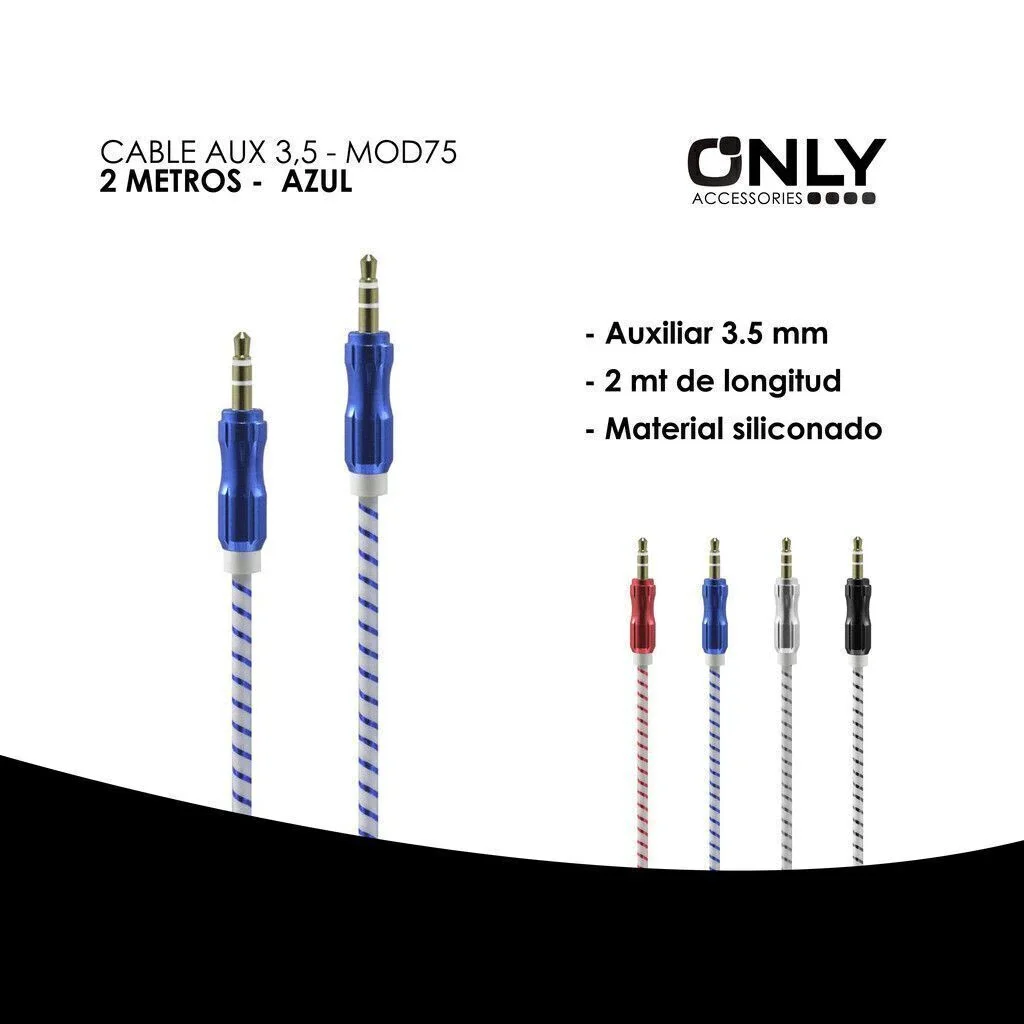 CABLE AUXILIAR METAL - 2M - ONLY - 2