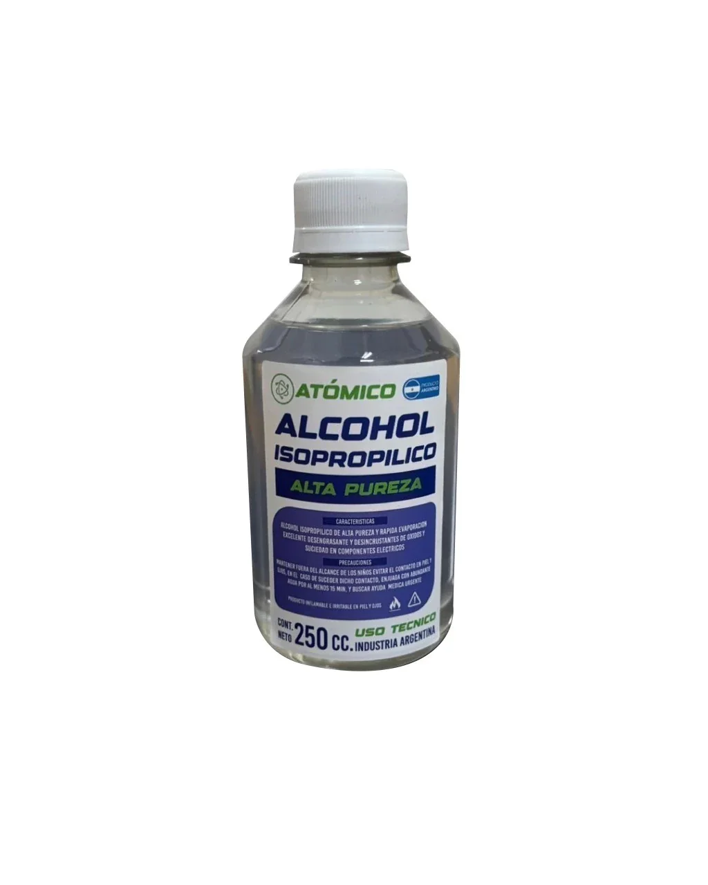 ALCOHOL ISOPROPÍLICO 250ML ATOMICO (ALTA PUREZA)